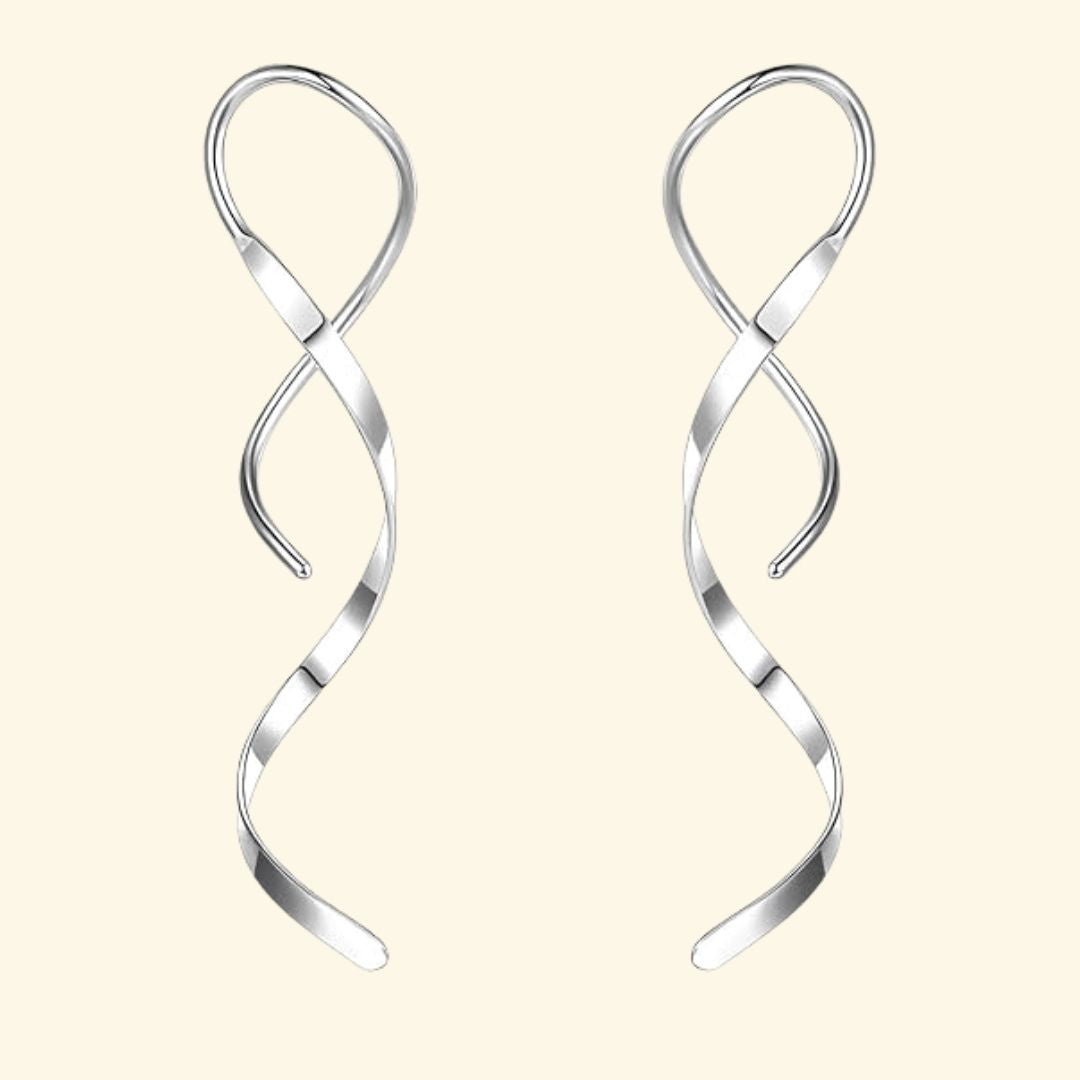 Silvervåg – Moderna och eleganta spiralörhängen i silver